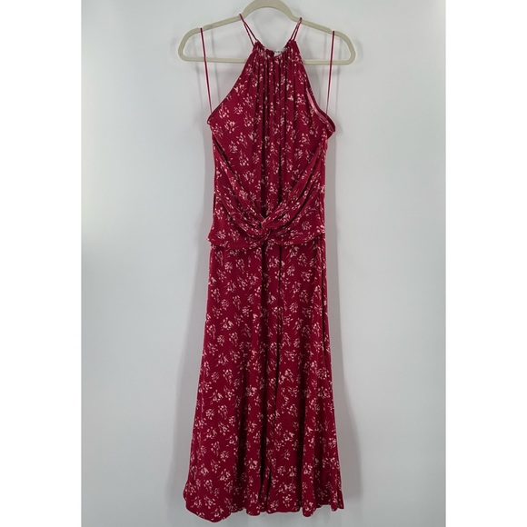 Lover the Label Mimosa Floral Midi Dress in Red size 6 - Picture 2 of 8